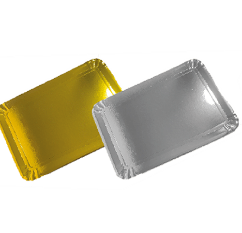 Bandejas gourmet de cartón aluminizado.